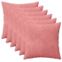 Párna huzat 6 pcs heerlen rózsaszín 30 x 30 cm bársony