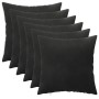 Párna huzat 6 pcs heerlen fekete 30 x 30 cm bársony