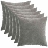 Párna huzat 6 db heerlen sötétszürke 30 x 30 cm chenille szövet