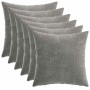 Párna huzat 6 db heerlen sötétszürke 30 x 30 cm chenille szövet