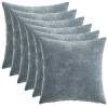 Párna huzat 6 db heerlen világoskék 30 x 30 cm chenille szövet