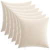 Párna huzat 6 db heerlen krémszínű 30 x 30 cm chenille szövet