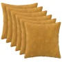 Párna huzat 6 pcs heerlen sárga 30 x 30 cm mikroszálas plüss