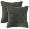 Párna huzat 2 pcs heerlen sötétszürke 30 x 30 cm bouclé