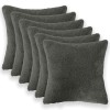 Párna huzat 6 pcs heerlen sötétszürke 30 x 30 cm bouclé
