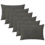 Párna huzat 6 pcs heerlen sötétszürke 30 x 50 cm bársony