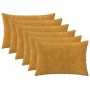 Párna huzat 6 pcs heerlen sárga 30 x 50 cm mikroszálas plüss