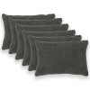 Párna huzat 6 pcs heerlen sötétszürke 30 x 50 cm bouclé