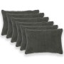 Párna huzat 6 pcs heerlen sötétszürke 30 x 50 cm bouclé