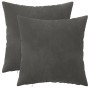 Párna huzat 2 pcs heerlen sötétszürke 35 x 35 cm bársony