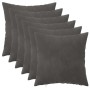 Párna huzat 6 pcs heerlen sötétszürke 35 x 35 cm bársony