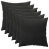 Párna huzat 6 pcs heerlen fekete 35 x 35 cm bársony