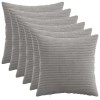 Párna huzat 6 db heerlen világosszürke 35 x 35 cm cord