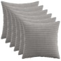 Párna huzat 6 db heerlen világosszürke 35 x 35 cm cord