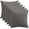 Párna huzat 6 pcs heerlen sötétszürke 35 x 35 cm cord