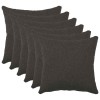 Párna huzat 6 pcs heerlen sötétszürke 35 x 35 cm bouclé
