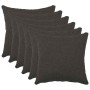 Párna huzat 6 pcs heerlen sötétszürke 35 x 35 cm bouclé