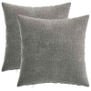 Párna huzat 2 db heerlen sötétszürke 35 x 35 cm chenille szövet