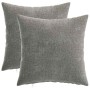 Párna huzat 2 db heerlen sötétszürke 35 x 35 cm chenille szövet