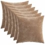 Párna huzat 6 pcs heerlen barna 35 x 35 cm chenille szövet