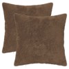 Párna huzat 2 db heerlen világos barna 35 x 35 cm műnyúl szőr