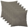 Párna huzat 6 pcs heerlen világosszürke 40 x 40 cm bársony