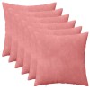 Párna huzat 6 pcs heerlen rózsaszín 40 x 40 cm bársony