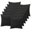 Párna huzat 12 pcs heerlen fekete 40 x 40 cm bársony