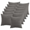 Párna huzat 12 pcs heerlen sötétszürke 40 x 40 cm cord