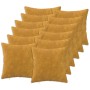 Párna huzat 12 pcs heerlen sárga 40 x 40 cm mikroszálas plüss