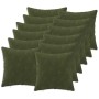 Párna huzat 12 pcs heerlen zöld 40 x 40 cm mikroszálas plüss