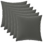 Párna huzat 6 pcs heerlen antracitszürke 40 x 40 cm poliészter