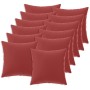Párna huzat 12 pcs heerlen bordó 40 x 40 cm poliészter