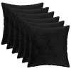 Párna huzat 6 pcs heerlen fekete 40 x 40 cm flanell