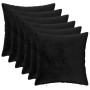 Párna huzat 6 pcs heerlen fekete 40 x 40 cm flanell