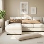 Párna huzat 2 db heerlen krémszínű 40 x 145 cm chenille szövet