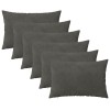 Párna huzat 6 pcs heerlen sötétszürke 40 x 60 cm bársony