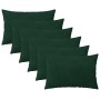 Párna huzat 6 pcs heerlen sötétzöld 40 x 60 cm bársony