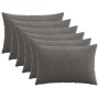 Párna huzat 6 pcs heerlen sötétszürke 40 x 60 cm cord