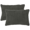 Párna huzat 2 pcs heerlen sötétszürke 40 x 60 cm bouclé