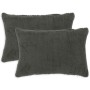 Párna huzat 2 pcs heerlen sötétszürke 40 x 60 cm bouclé