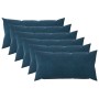 Párna huzat 6 pcs heerlen kék 40 x 70 cm bársony