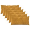 Párna huzat 6 pcs heerlen sárga 40 x 70 cm mikroszálas plüss