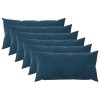 Párna huzat 6 pcs heerlen kék 40 x 80 cm bársony