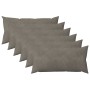 Párna huzat 6 pcs heerlen világosszürke 40 x 80 cm bársony