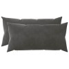 Párna huzat 2 pcs heerlen sötétszürke 40 x 80 cm bársony