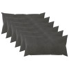 Párna huzat 6 pcs heerlen sötétszürke 40 x 80 cm bársony