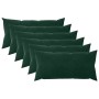 Párna huzat 6 pcs heerlen sötétzöld 40 x 80 cm bársony