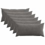 Párna huzat 6 pcs heerlen sötétszürke 40 x 80 cm cord