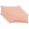 Párna huzat 6 pcs heerlen rózsaszín 40 x 80 cm bouclé
